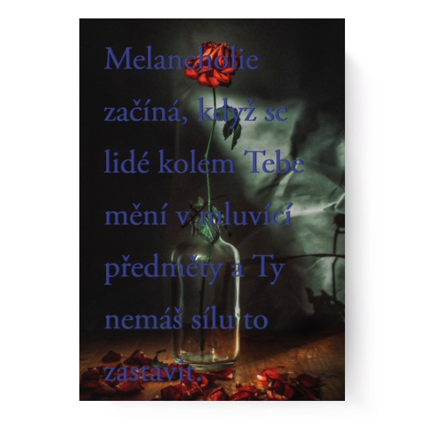 Fotoplátno 3:4 s potiskem Melancholie